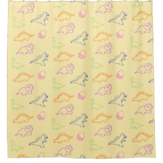 dinos shower curtains