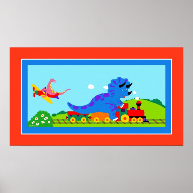 Dinos, Trains and Planes Poster (Front)
