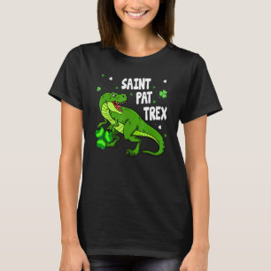 Dinosarus Saint Pax Trex Happy St Patrick's Day Lu T-Shirt