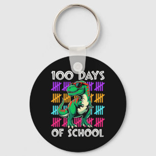 Dinosaur 100 Days Of School Teacher Student Boys K Key Ring