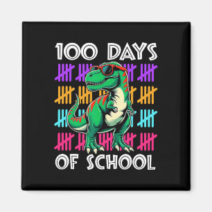 Dinosaur 100 Days Of School Teacher Student Boys K Magnet