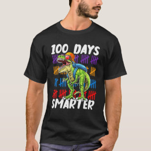 Dinosaur 100 Days Smarter Happy 100Th Day Of Schoo T-Shirt