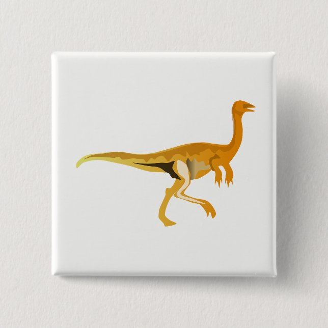 Dinosaur 15 Cm Square Badge (Front)