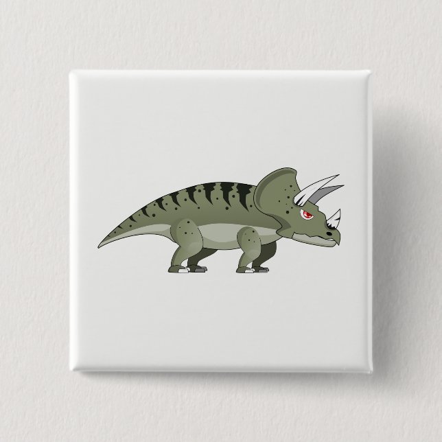 Dinosaur 15 Cm Square Badge (Front)