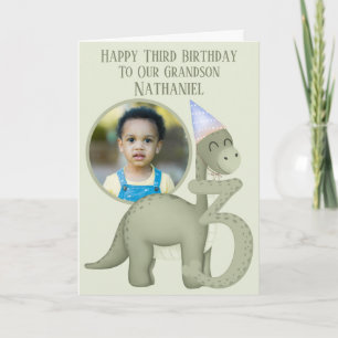 Dinosaur 1 Photo Aperture Third Birthday Card