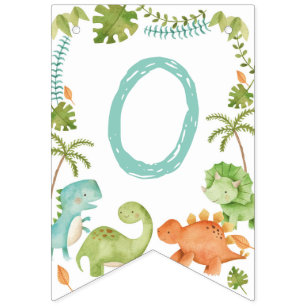 Dinosaur 1st Birthday Bunting