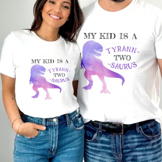 Dinosaur 2nd Birthday Purple Tyrannosaurus Rex T-Shirt (Dinosaur 2nd Birthday Purple Tyrannosaurus Rex T-Shirt
)