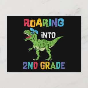 Dinosaur 2nd Grade Back to School Kids Gift Postcard