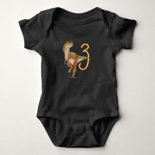 Dinosaur 3rd birthday    baby bodysuit