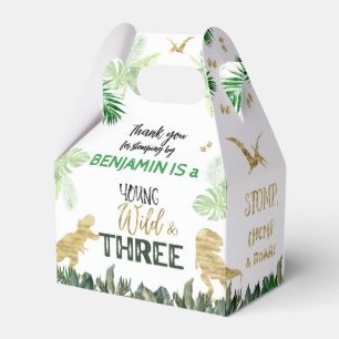 Dinosaur 3rd Birthday boy Party Favour Box