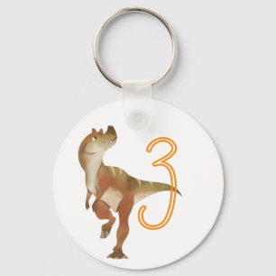 Dinosaur 3rd birthday   key ring
