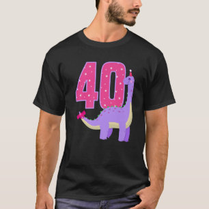 Dinosaur 40th Birthday Dinosaur Lover 40 Year Old T-Shirt