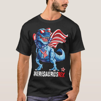 Dinosaur 4Th Of July Boys Girls Men Amerisaurus T T-Shirt