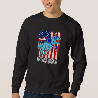 Dinosaur 4th Of July Kids Boys Men Amerisaurus Rex Sweatshirt