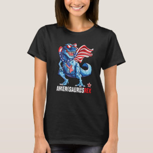 Dinosaur 4th Of July Kids Boys Men Amerisaurus Rex T-Shirt