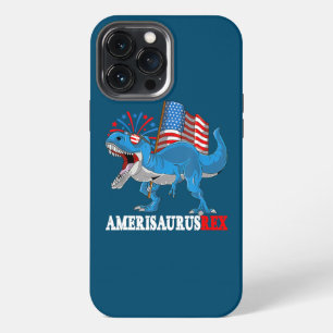 Dinosaur 4th of July Kids Boys Men Amerisaurus T iPhone 13 Pro Max Case