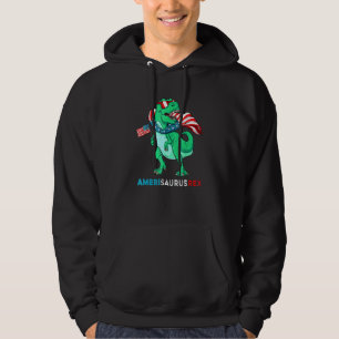 Dinosaur 4th Of July Kids Boys Men Amerisaurus T R Hoodie