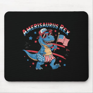 Dinosaur 4th Of July Men Women Boys Girls Amerisau Mouse Pad