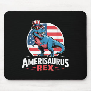 Dinosaur 4th Of July Men Women Boys Girls Amerisau Mouse Pad