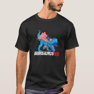 Dinosaur 4Th Of July T Kids Boys Men Amerisaurus T T-Shirt