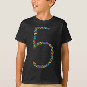 Dinosaur 5th Birthday For 5 Year Old Boy T-Shirt