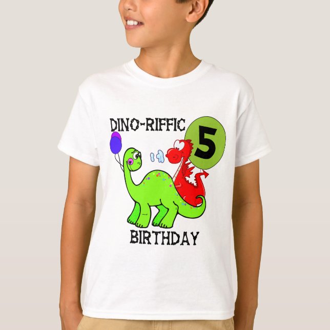 Dinosaur 5th Birthday T-shirts and Gifts (Front)