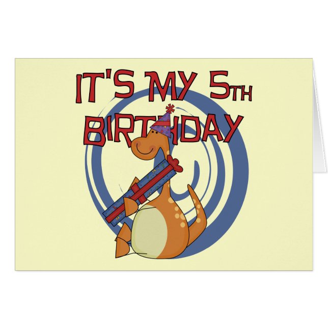 Dinosaur 5th Birthday Tshirts and Gifts (Front Horizontal)