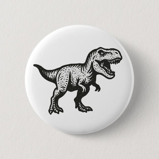 Dinosaur 6 Cm Round Badge (Front)