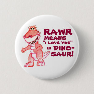dinosaur 6 cm round badge