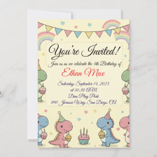 Dinosaur Adventure Birthday Invitation
