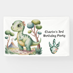 Dinosaur Adventure Boy's Birthday Party Banner