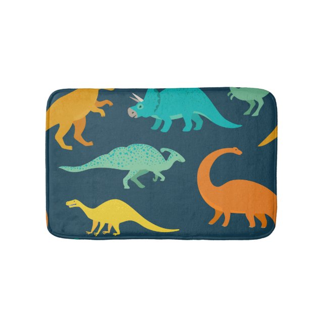 Dinosaur Adventure: Kids' Nursery Wallpaper Bath Mat (Front)