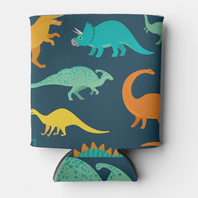 Dinosaur Adventure: Kids' Nursery Wallpaper Can Cooler (Front)