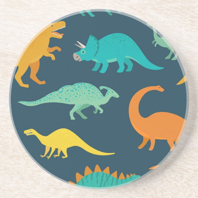 Dinosaur Adventure: Kids' Nursery Wallpaper Coaster (Front)