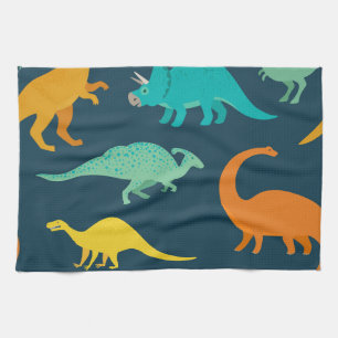 Dinosaur Adventure: Kids' Nursery Wallpaper Tea Towel