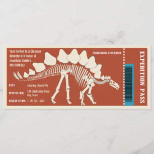 Dinosaur Adventure Pass Invitation