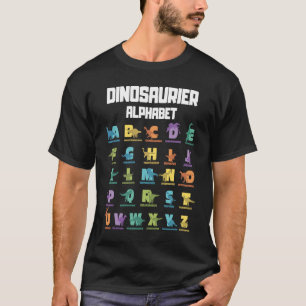Dinosaur Alphabet ABC Tyrannosaurus T  Rex Dino Ch T-Shirt