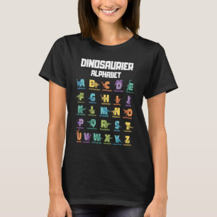 Dinosaur Alphabet ABC Tyrannosaurus T Rex Dino Ch T-Shirt