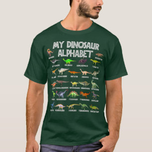 Dinosaur Alphabet Cute Dino ABC For Kids Boys Gir T-Shirt
