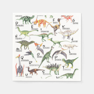 Dinosaur Alphabet Napkin