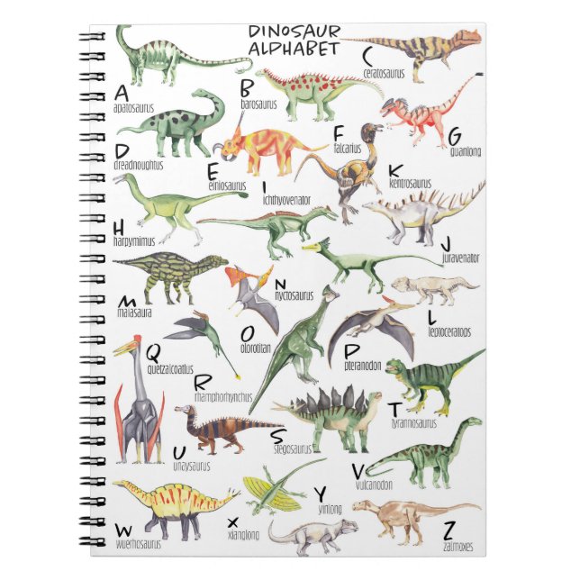 Dinosaur Alphabet Notebook (Front)