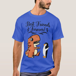 Dinosaur and penguin best friends forever family T-Shirt