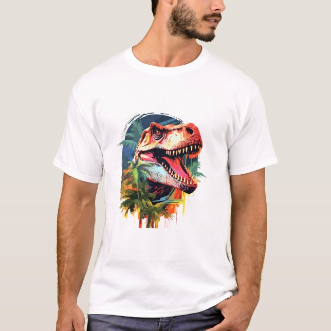 Dinosaur Animal World Wild Creature Beauty Mystic T-Shirt (Front)