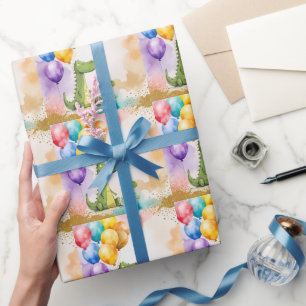 Dinosaur Animals Fun Birthday Wrapping Paper