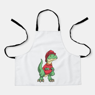 Dinosaur as Firefighter with Fire helmet Apron