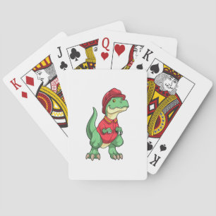 Dinosaur as Firefighter with Fire helmet Playing Cards