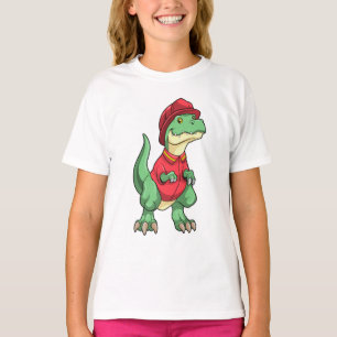 Dinosaur as Firefighter with Fire helmet T-Shirt