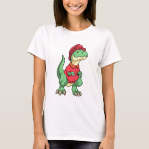 Dinosaur as Firefighter with Fire helmet T-Shirt