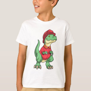 Dinosaur as Firefighter with Fire helmet T-Shirt