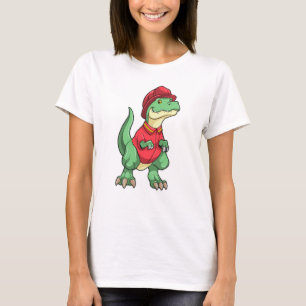 Dinosaur as Firefighter with Fire helmet T-Shirt